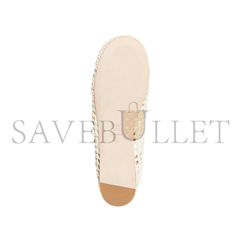 MIU MIU WOVEN MARY JANE BALLET FLAT 